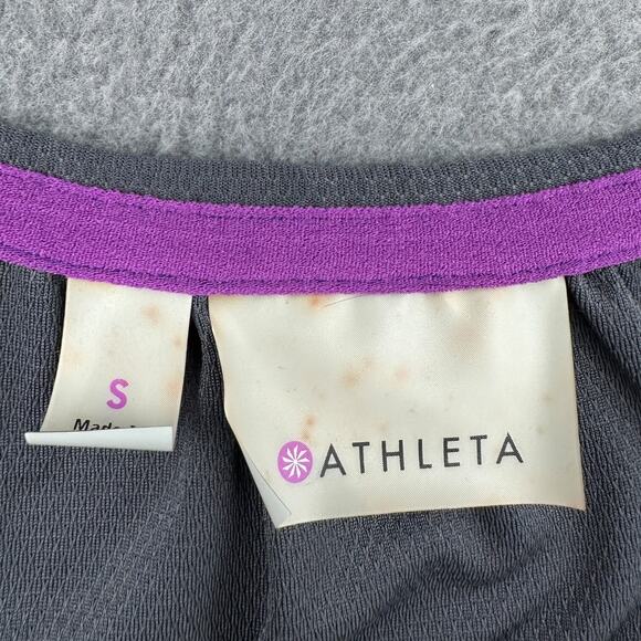 Athleta Grey Lace Detail Racerback Lightweight Workout Sleeveless Top Small - Picture 3 of 7